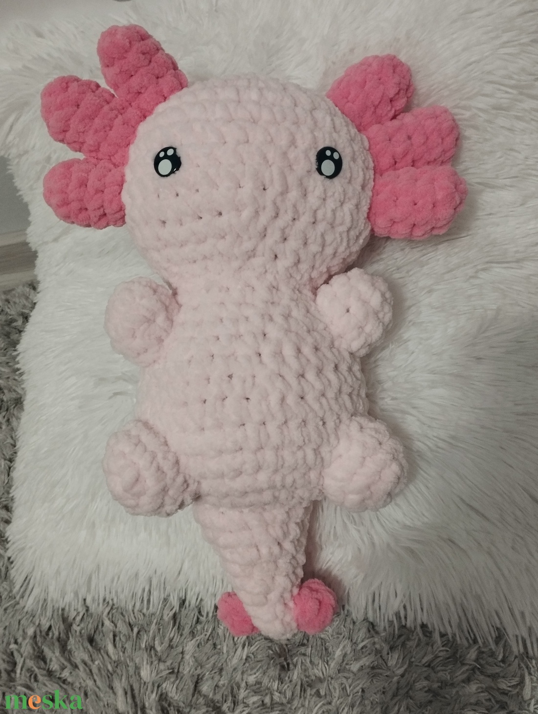 Horgolt óriás axolotl - játék & sport - plüssállat & játékfigura - nyuszi - Meska.hu Horgolt óriás axolotl - játék & sport - plüssállat & játékfigura - nyuszi - Meska.hu