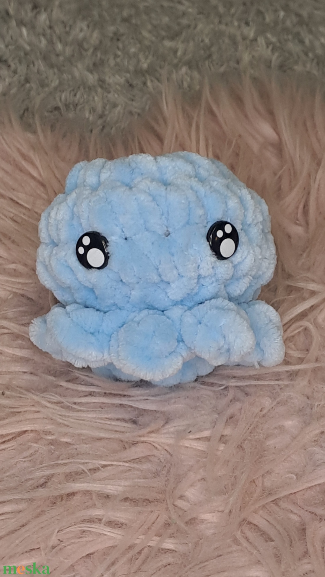 horgolt polip, közepes méretű  - játék & sport - plüssállat & játékfigura - béka - Meska.hu