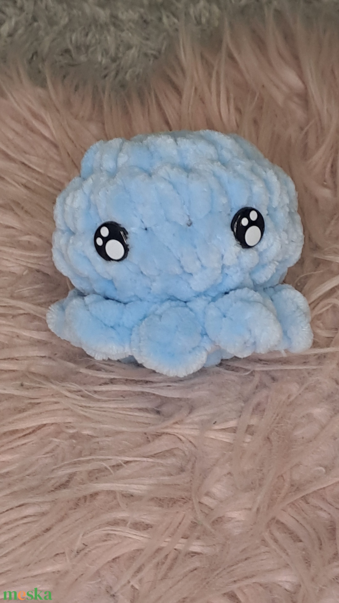 horgolt polip, közepes méretű  - játék & sport - plüssállat & játékfigura - béka - Meska.hu