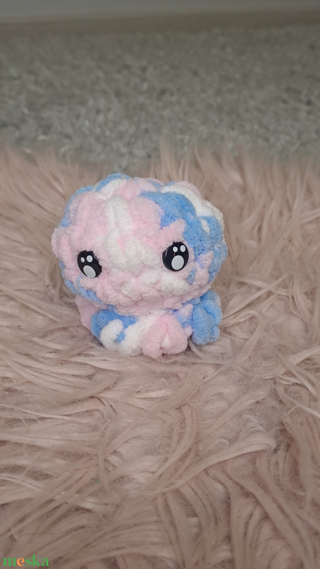 horgolt polip, közepes méretű  - játék & sport - plüssállat & játékfigura - béka - Meska.hu