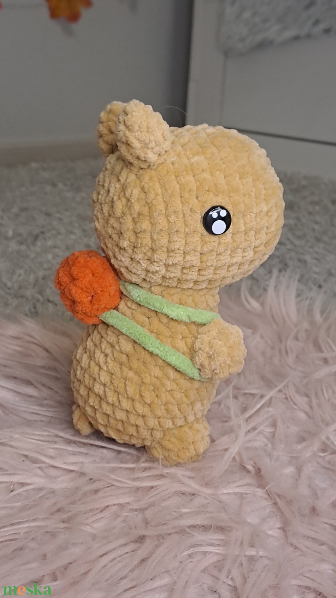 Horgolt capybara gyümölcstáskával - játék & sport - plüssállat & játékfigura - nyuszi - Meska.hu