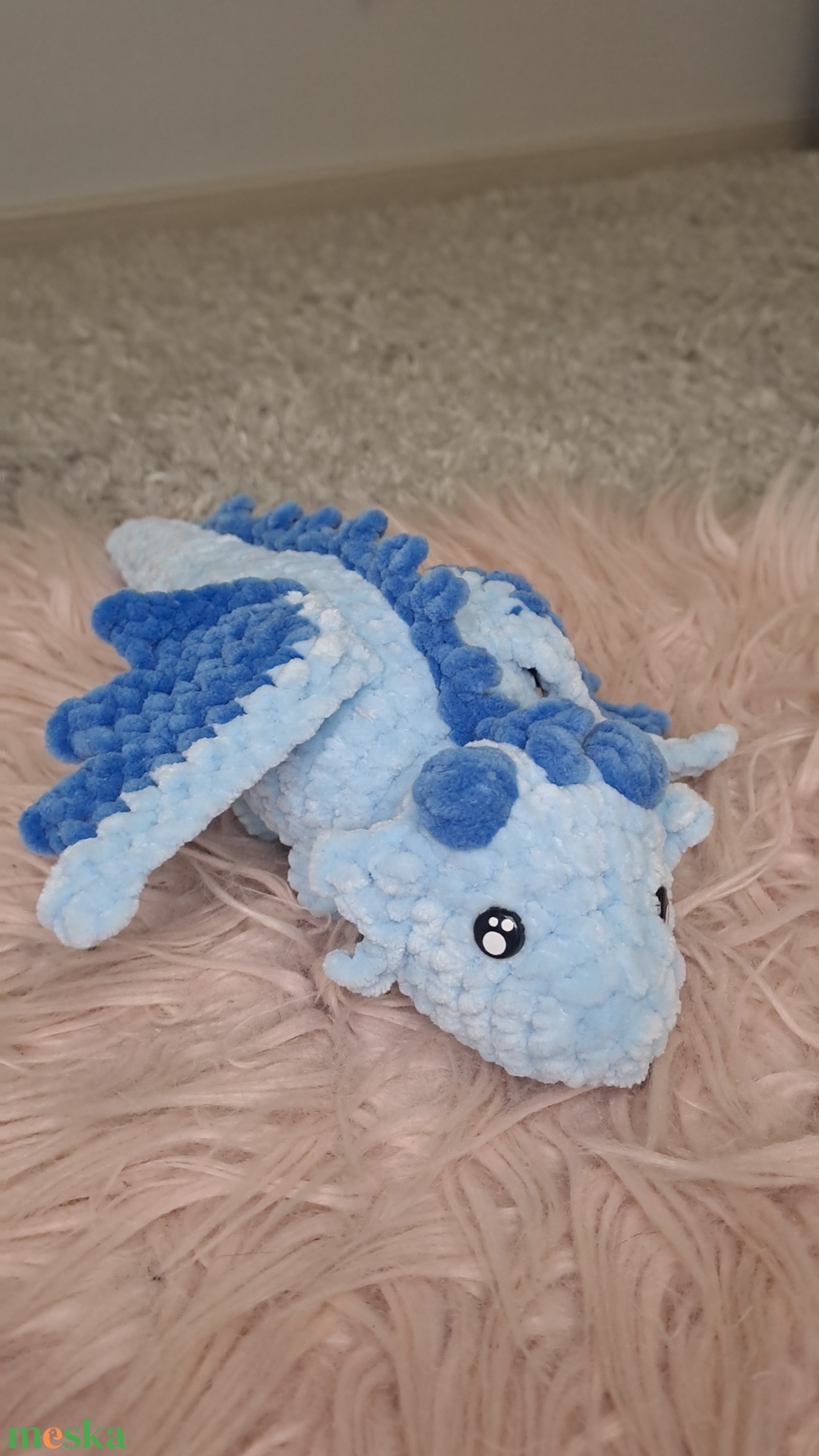 Horgolt sárkány - játék & sport - plüssállat & játékfigura - nyuszi - Meska.hu