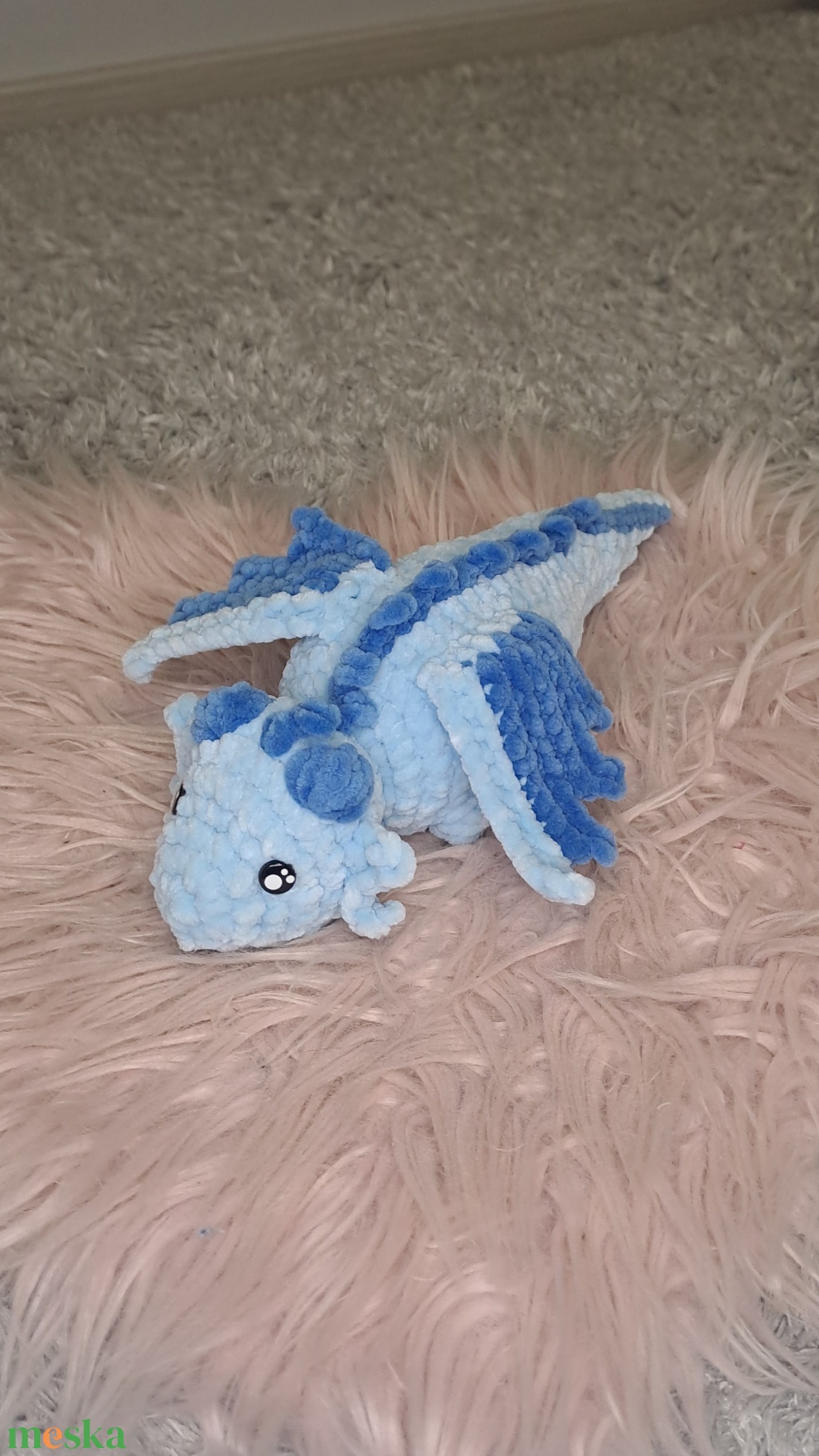 Horgolt sárkány - játék & sport - plüssállat & játékfigura - nyuszi - Meska.hu