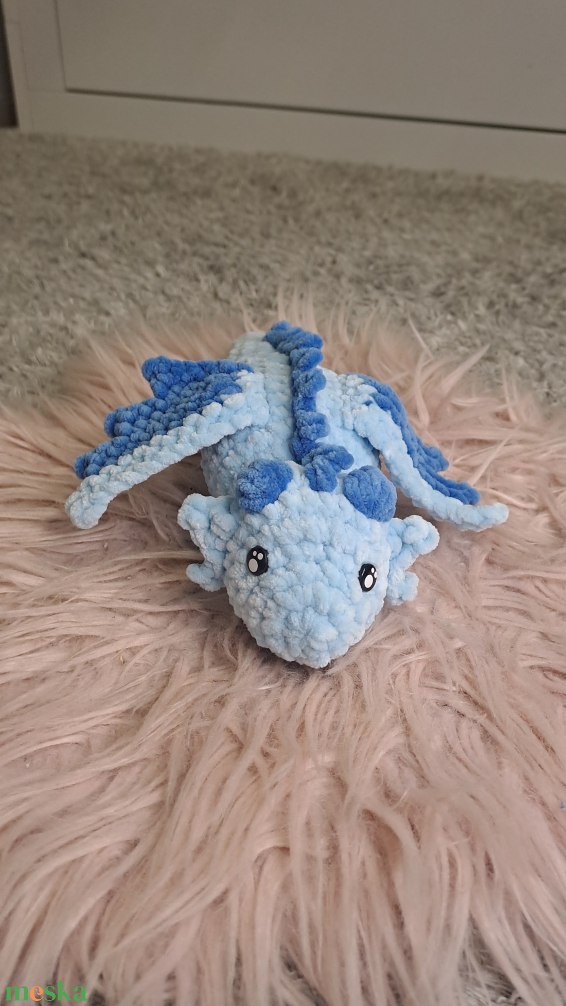 Horgolt sárkány - játék & sport - plüssállat & játékfigura - nyuszi - Meska.hu