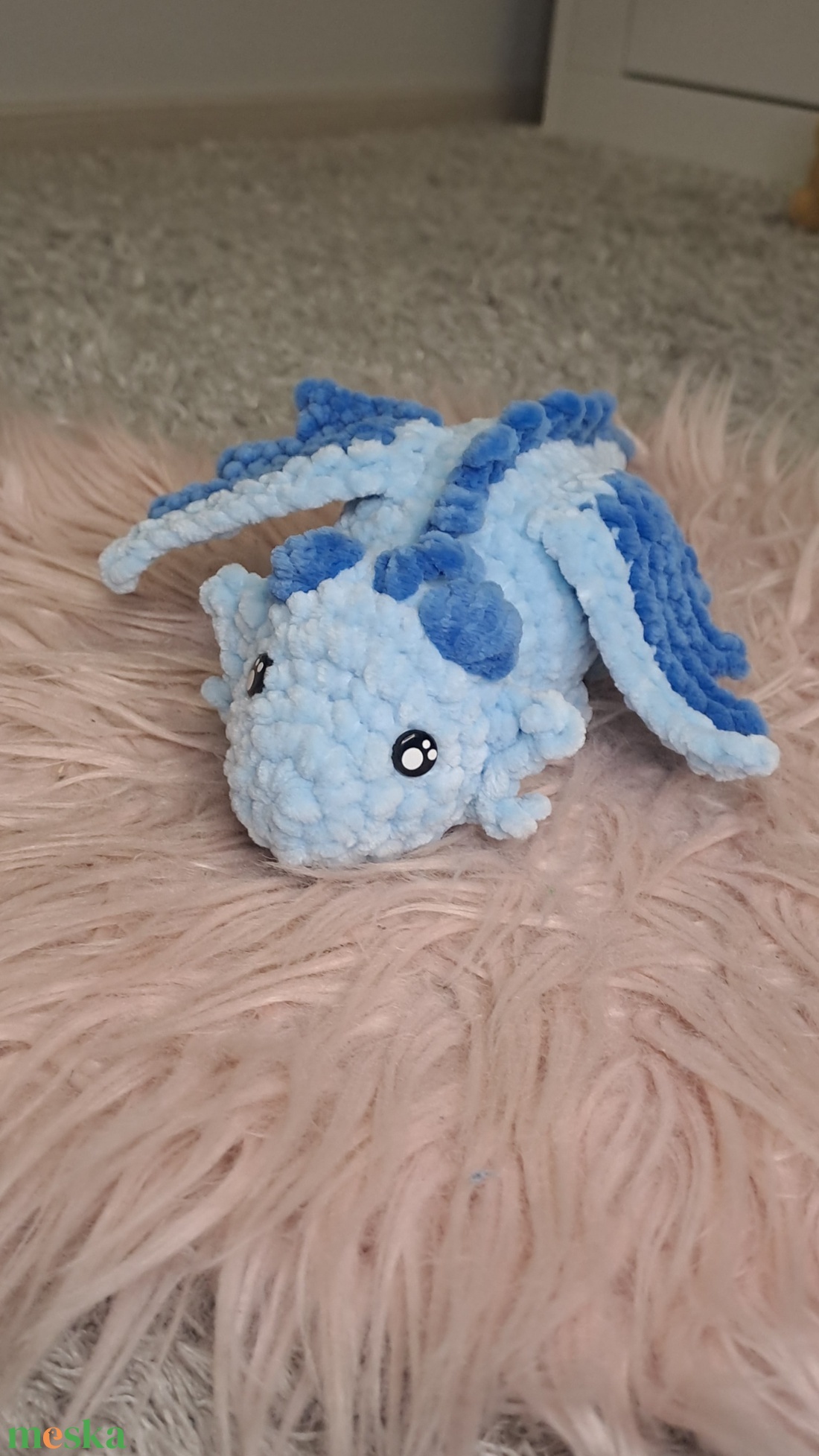 Horgolt sárkány - játék & sport - plüssállat & játékfigura - nyuszi - Meska.hu