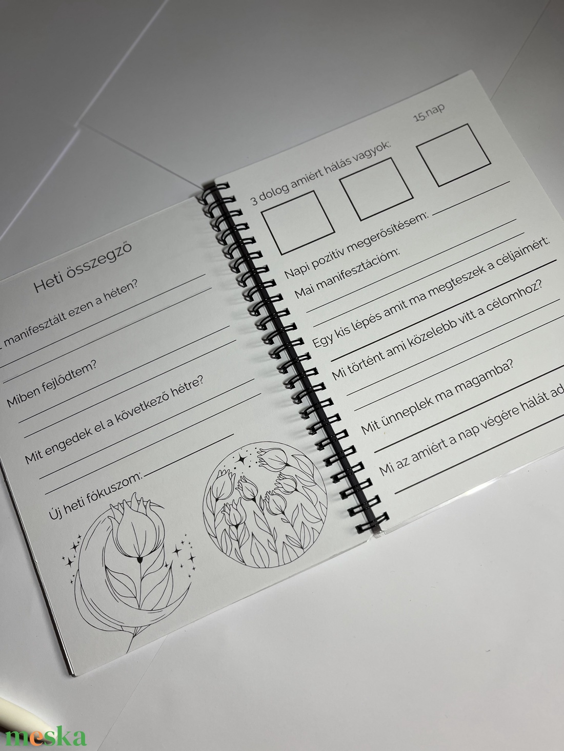 Manifesztációs napló - otthon & életmód - papír, írószer - jegyzetfüzet & napló - Meska.hu