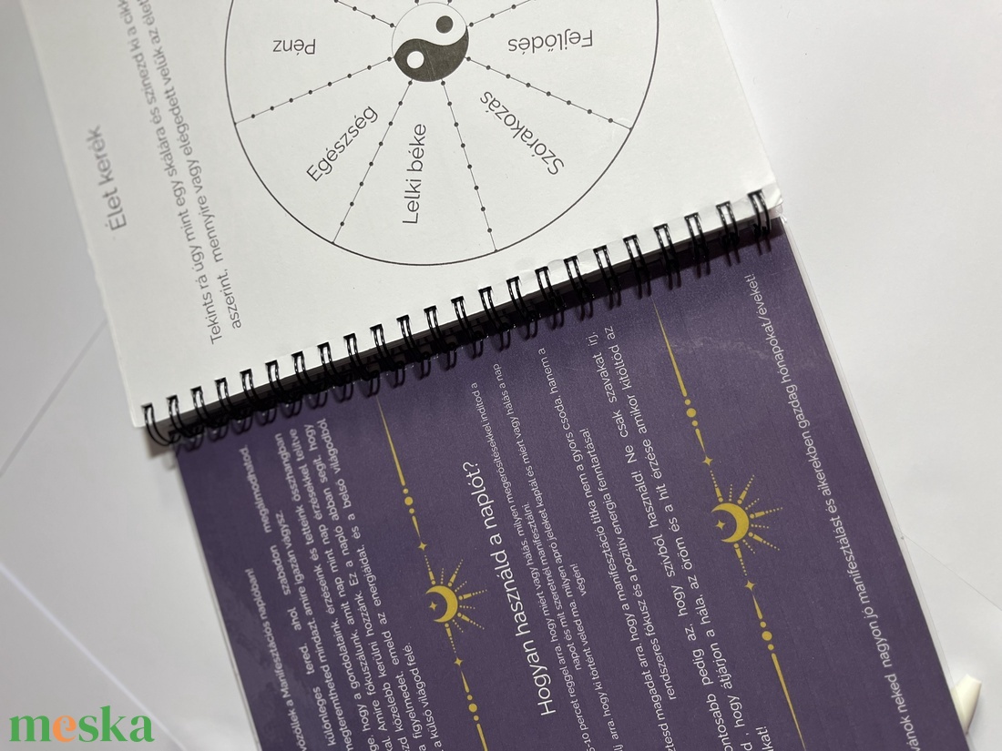 Manifesztációs napló - otthon & életmód - papír, írószer - jegyzetfüzet & napló - Meska.hu