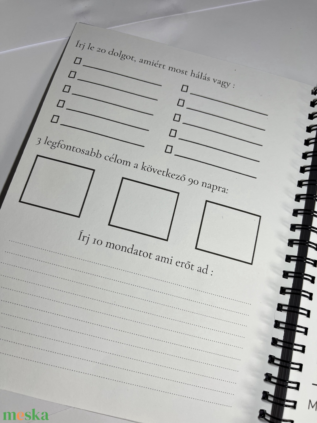 Manifesztációs napló - otthon & életmód - papír, írószer - jegyzetfüzet & napló - Meska.hu