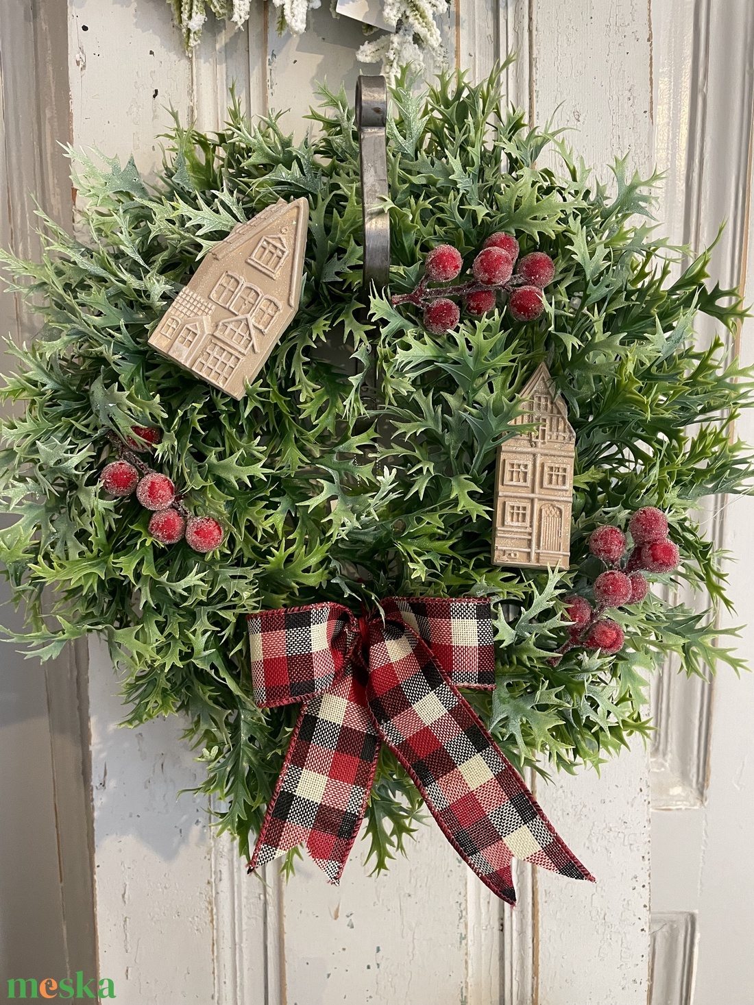 Karácsonyi kopogtató - karácsony - karácsonyi lakásdekoráció - karácsonyi ajtódíszek - Meska.hu