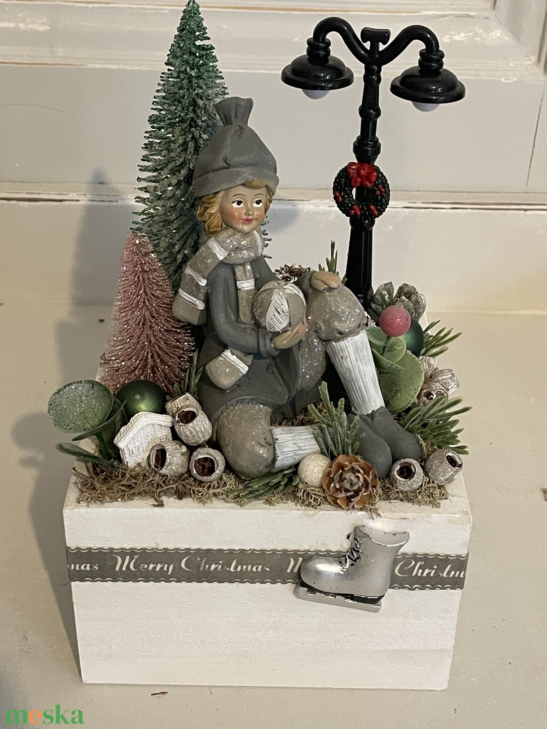 Csodaszép figurás karácsonyi asztaldísz - karácsony - adventi díszek - adventi asztaldísz - Meska.hu