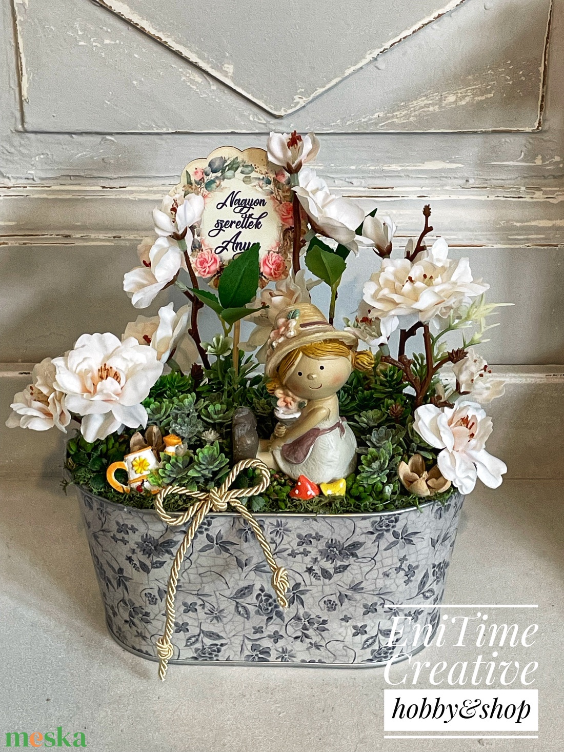 Tavaszi-nyári asztali dekoráció - otthon & életmód - virágdekoráció - virágdíszek - asztali virágdísz - Meska.hu