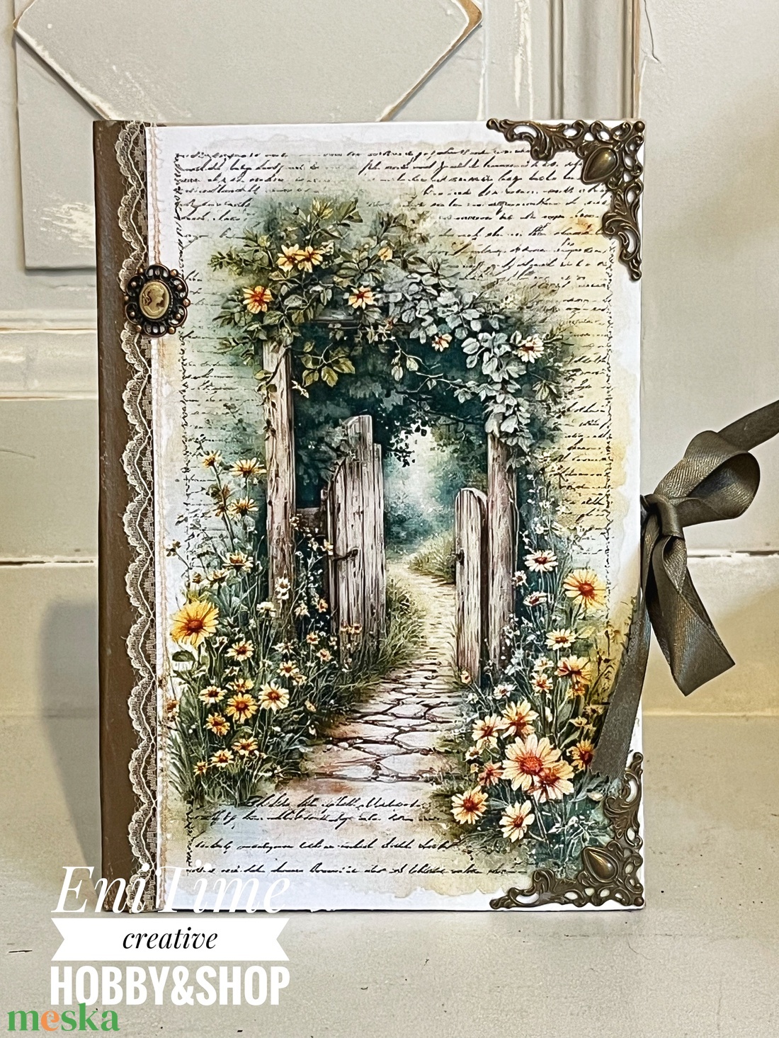 Szépséges vintage hangulatú füzet. - otthon & életmód - papír, írószer - jegyzetfüzet & napló - Meska.hu