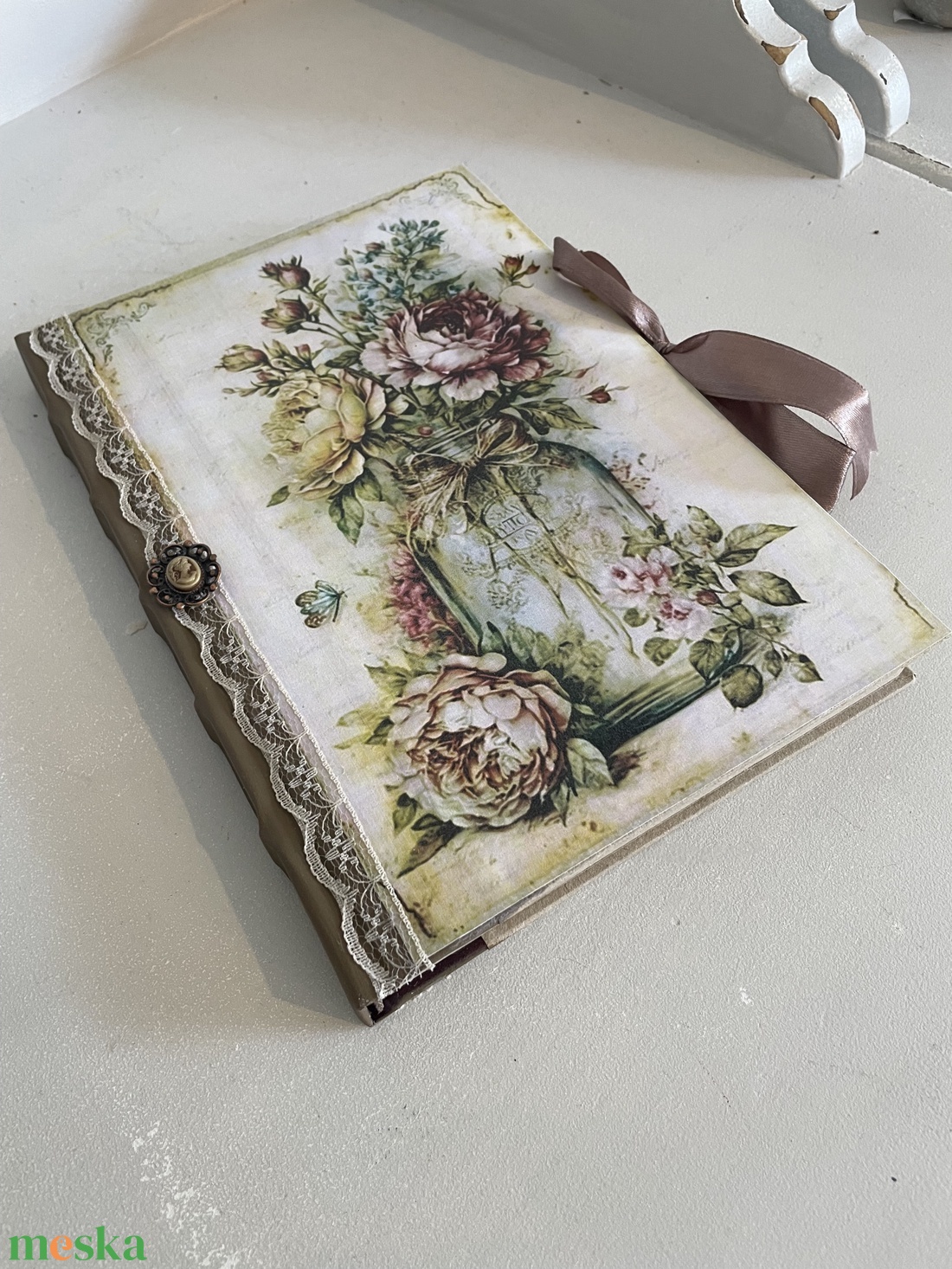 Szépséges vintage hangulatú füzet. - otthon & életmód - papír, írószer - jegyzetfüzet & napló - Meska.hu