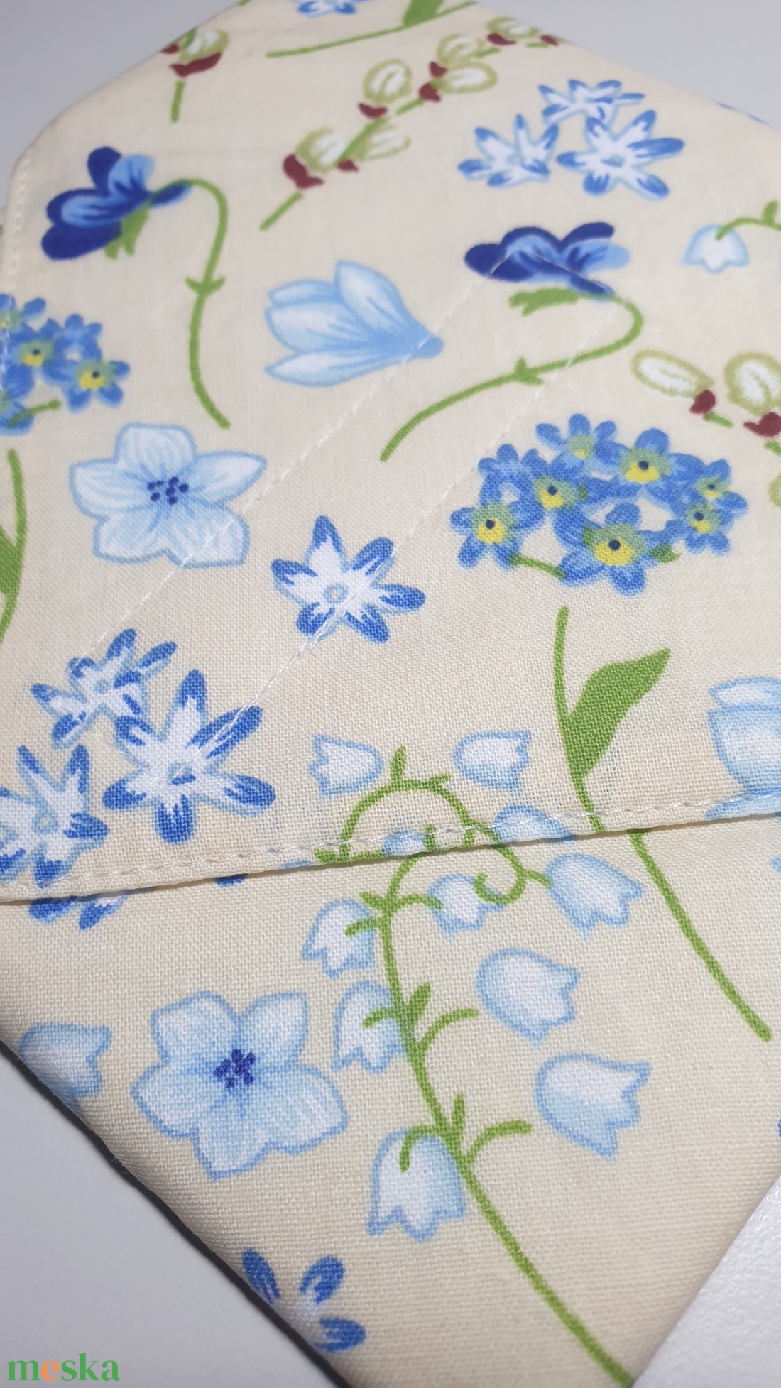 Kék virágos textil szendvics csomagoló, újraszalvéta - táska & tok - uzsonna- & ebéd tartó - szendvics csomagoló - Meska.hu Kék virágos textil szendvics csomagoló, újraszalvéta - táska & tok - uzsonna- & ebéd tartó - szendvics csomagoló - Meska.hu