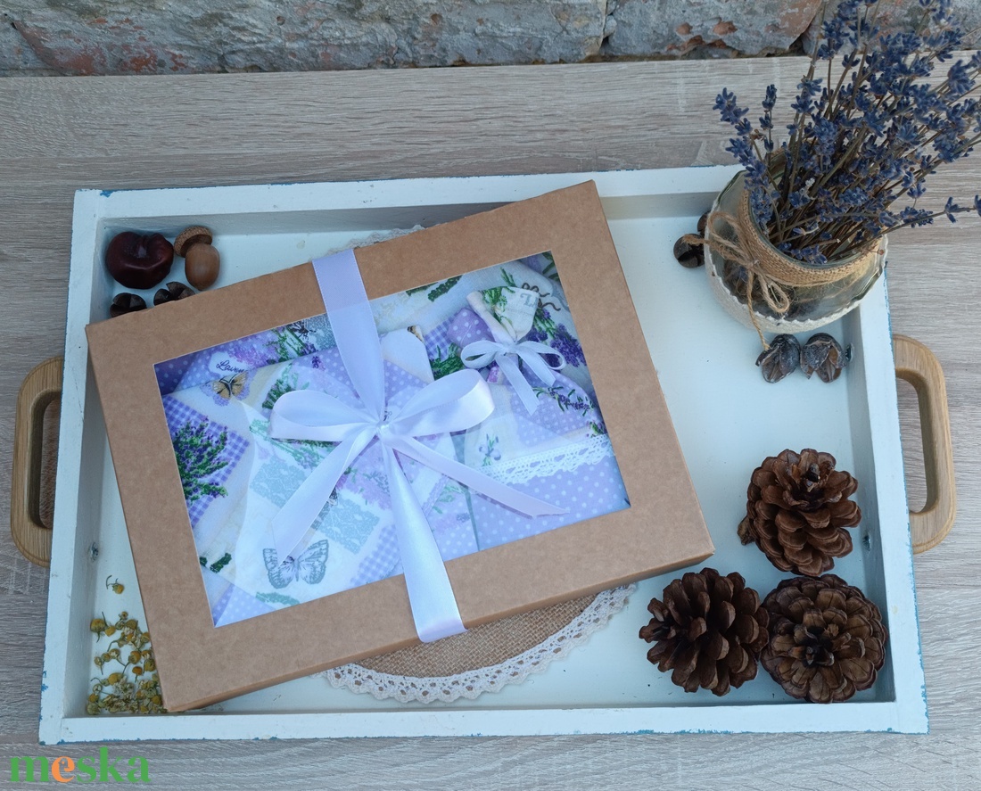 Provence-i Levendulás Öko Konyhai Szett� Díszdobozban, Ajándékozásra Készen! - otthon & életmód - konyhafelszerelés, tálalás - konyhai textil - edényfogó & edényfedő - Meska.hu