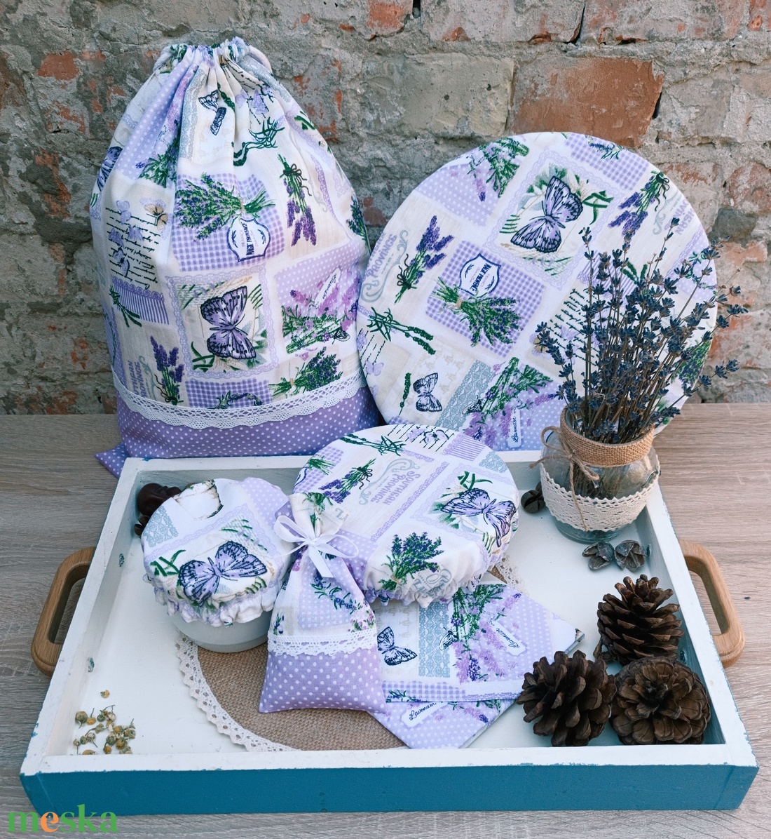 Provence-i Levendulás Öko Konyhai Szett� Díszdobozban, Ajándékozásra Készen! - otthon & életmód - konyhafelszerelés, tálalás - konyhai textil - edényfogó & edényfedő - Meska.hu
