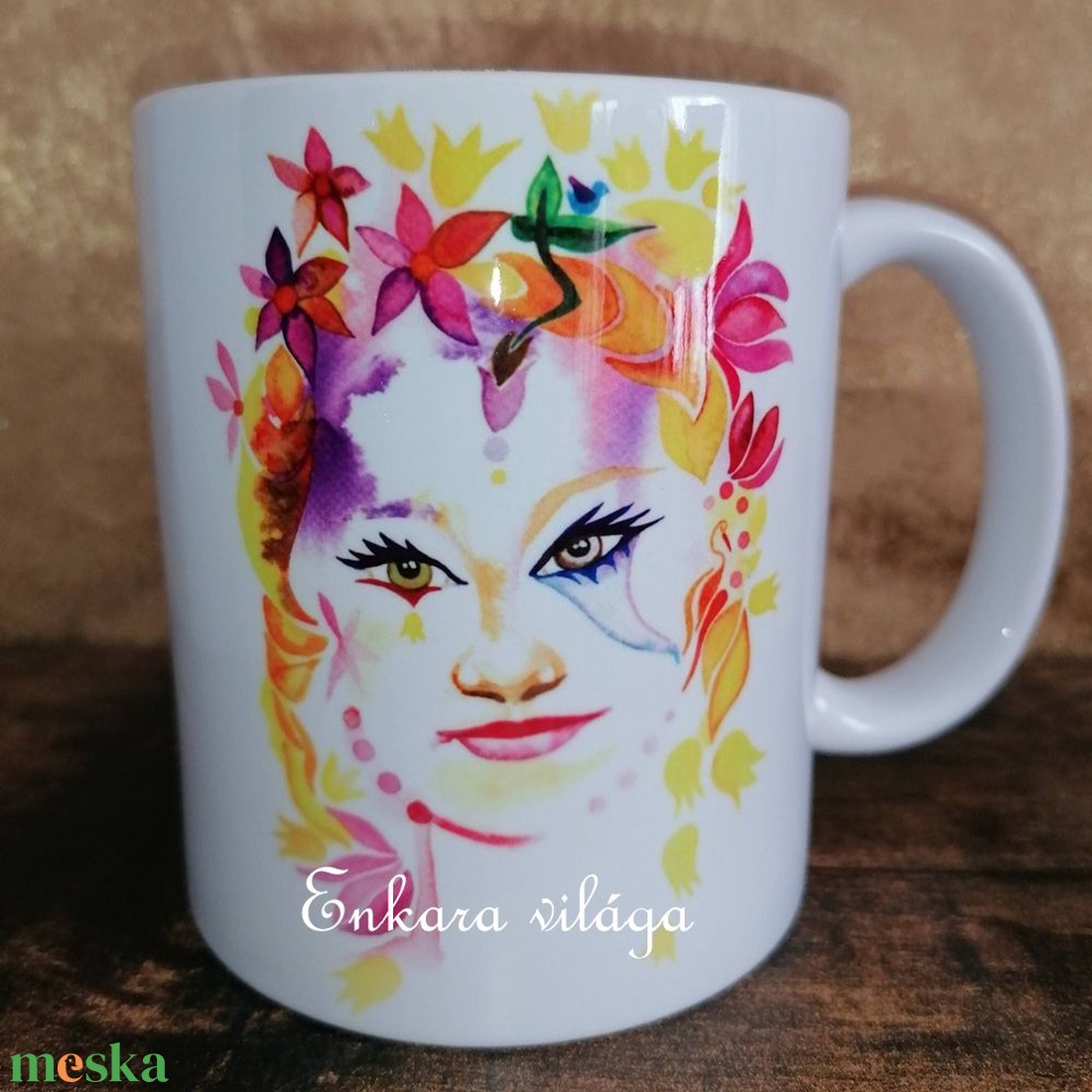 Flóra bögre idézettel - 3. - otthon & életmód - konyhafelszerelés, tálalás - tálalás - bögre & csésze - Meska.hu