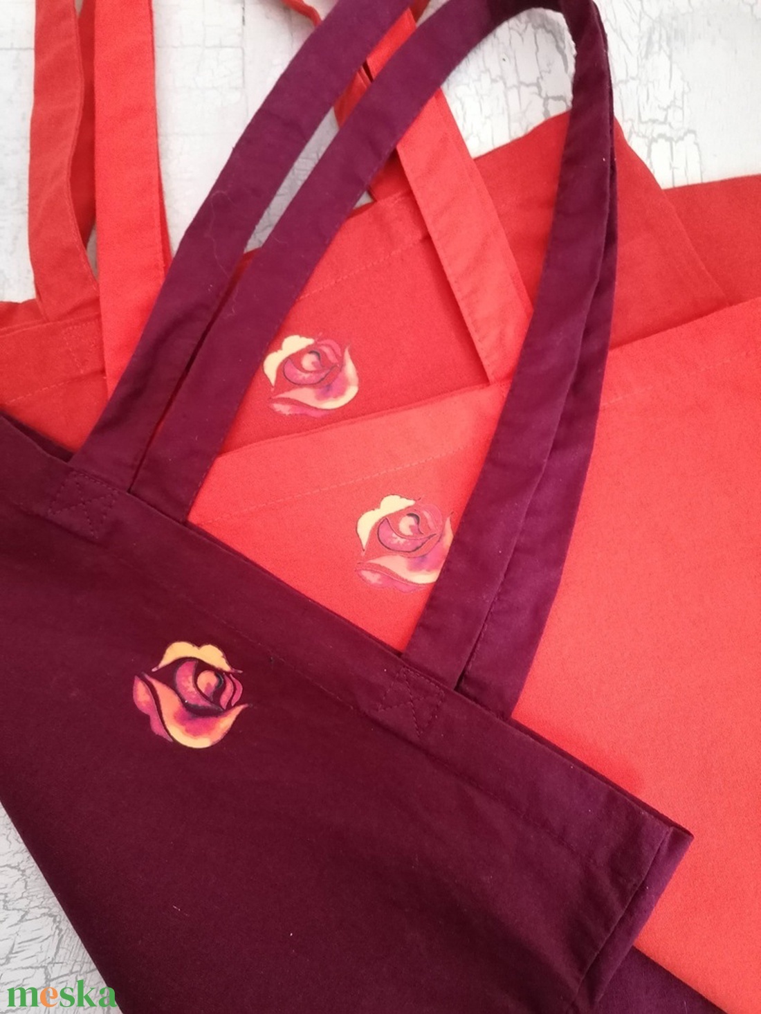 Mesél a szív - A kis herceg - Vászon bevásárló táska, bordó - táska & tok - bevásárlás & shopper táska - shopper, textiltáska, szatyor - Meska.hu