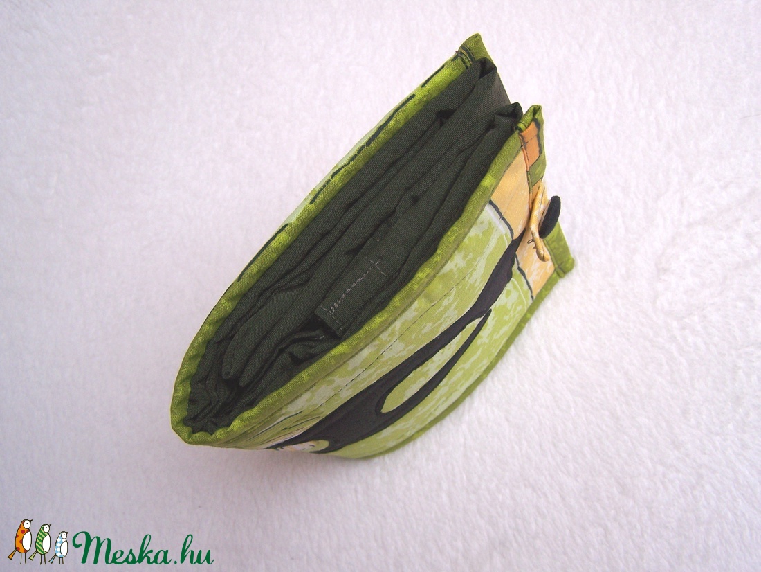 Készletkisöprés !!!Összecsukható szatyor,   olajzöld, cicás zsebbel -  - Meska.hu