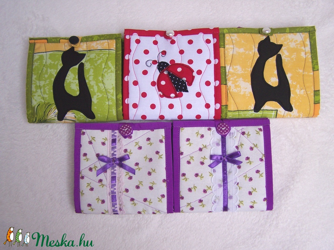 Készletkisöprés !!!Összecsukható szatyor,   olajzöld, cicás zsebbel -  - Meska.hu