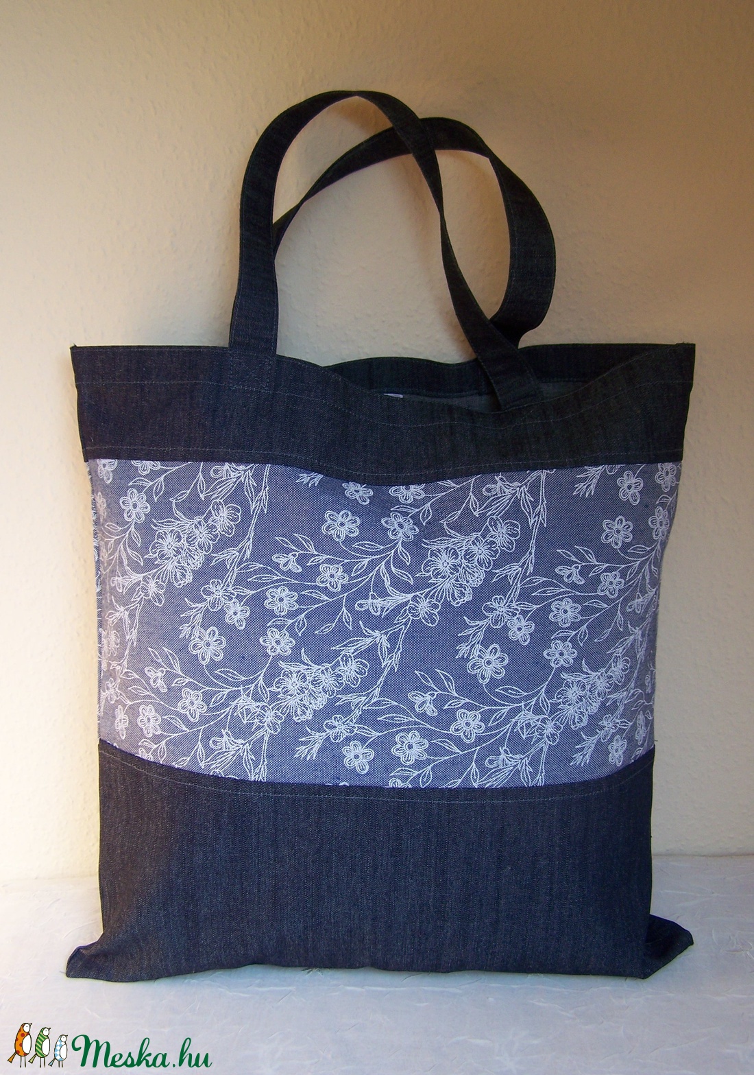 Bevásárló szatyor farmer és  Loneta  anyagból -  - Meska.hu