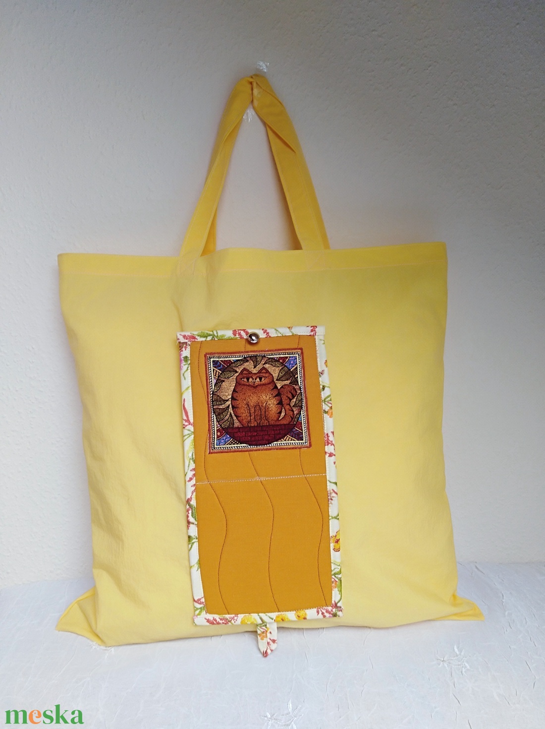 Szatyor, összecsukható, cicás zsebbel - táska & tok - bevásárlás & shopper táska - shopper, textiltáska, szatyor - Meska.hu Szatyor, összecsukható, cicás zsebbel - táska & tok - bevásárlás & shopper táska - shopper, textiltáska, szatyor - Meska.hu