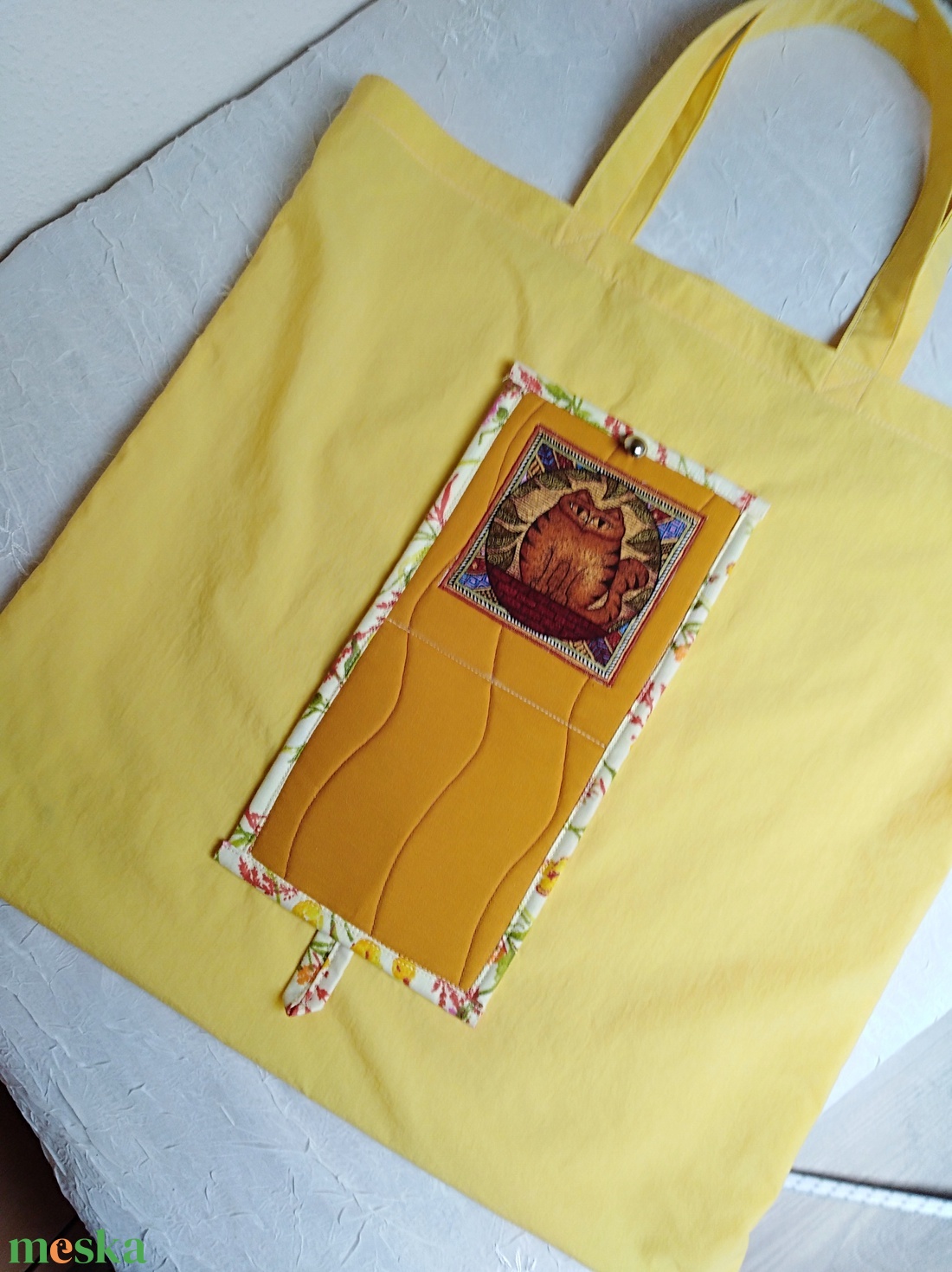 Szatyor, összecsukható, cicás zsebbel - táska & tok - bevásárlás & shopper táska - shopper, textiltáska, szatyor - Meska.hu Szatyor, összecsukható, cicás zsebbel - táska & tok - bevásárlás & shopper táska - shopper, textiltáska, szatyor - Meska.hu