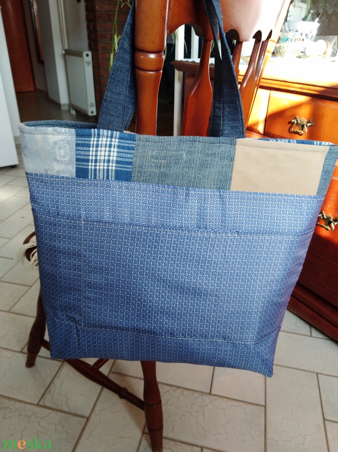 Bevásárló vagy strandszatyor EGYEDI farmer anyagdarabokból - táska & tok - bevásárlás & shopper táska - shopper, textiltáska, szatyor - Meska.hu Bevásárló vagy strandszatyor EGYEDI farmer anyagdarabokból - táska & tok - bevásárlás & shopper táska - shopper, textiltáska, szatyor - Meska.hu