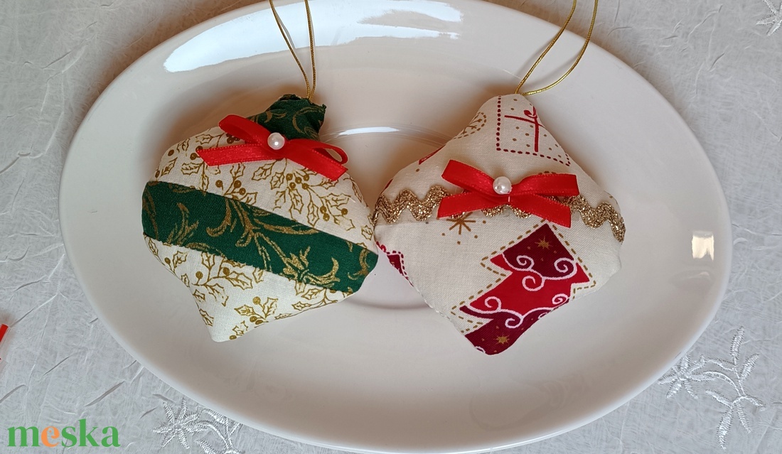 Karácsonyfa dísz 2 db - karácsony - adventi díszek - adventi ablakdekoráció - Meska.hu
