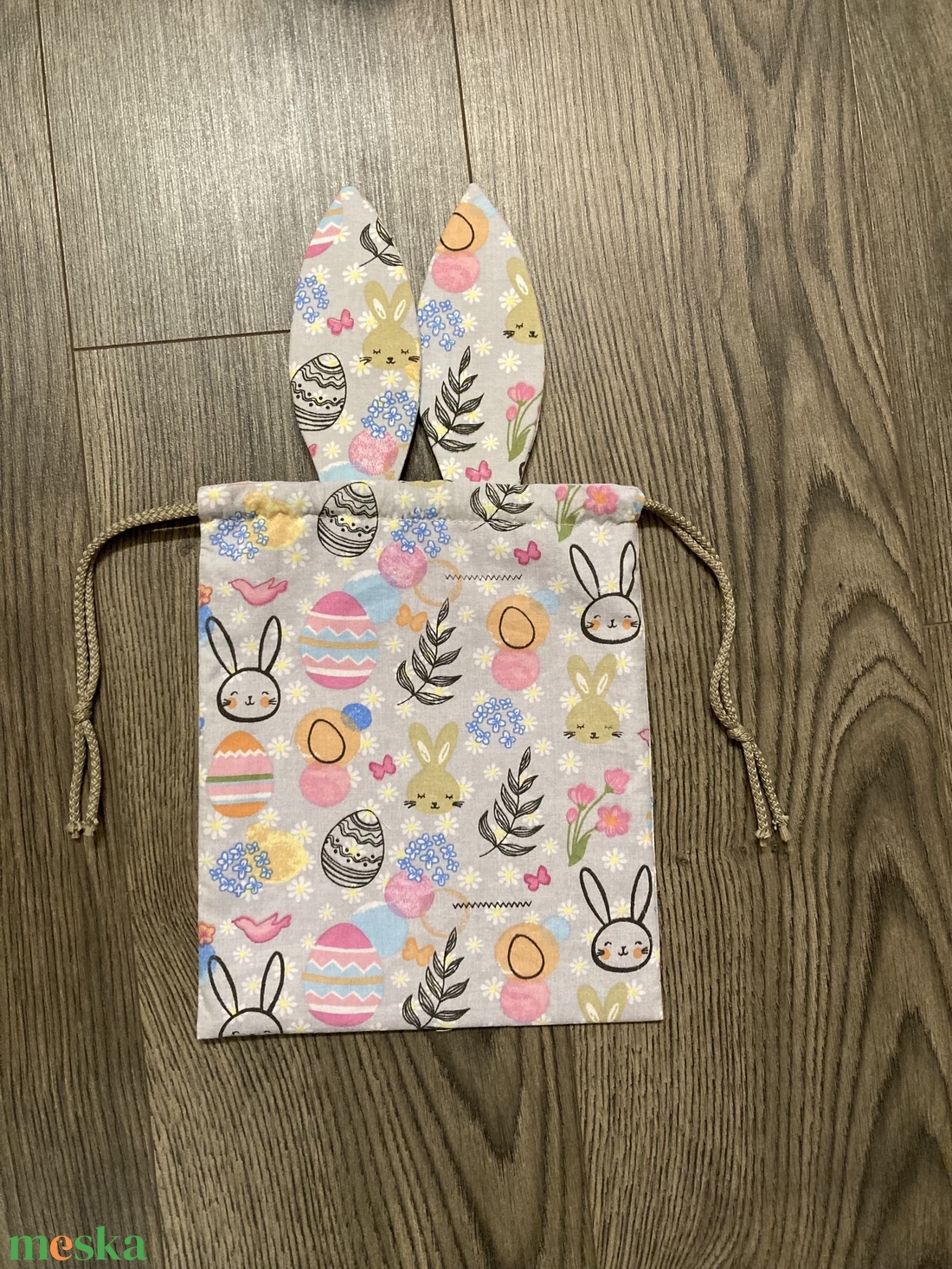 Nyuszifüles zsák  - ünnepi díszek, dekorációk - húsvéti díszek és dekorációk - húsvéti ajándékátadó - Meska.hu
