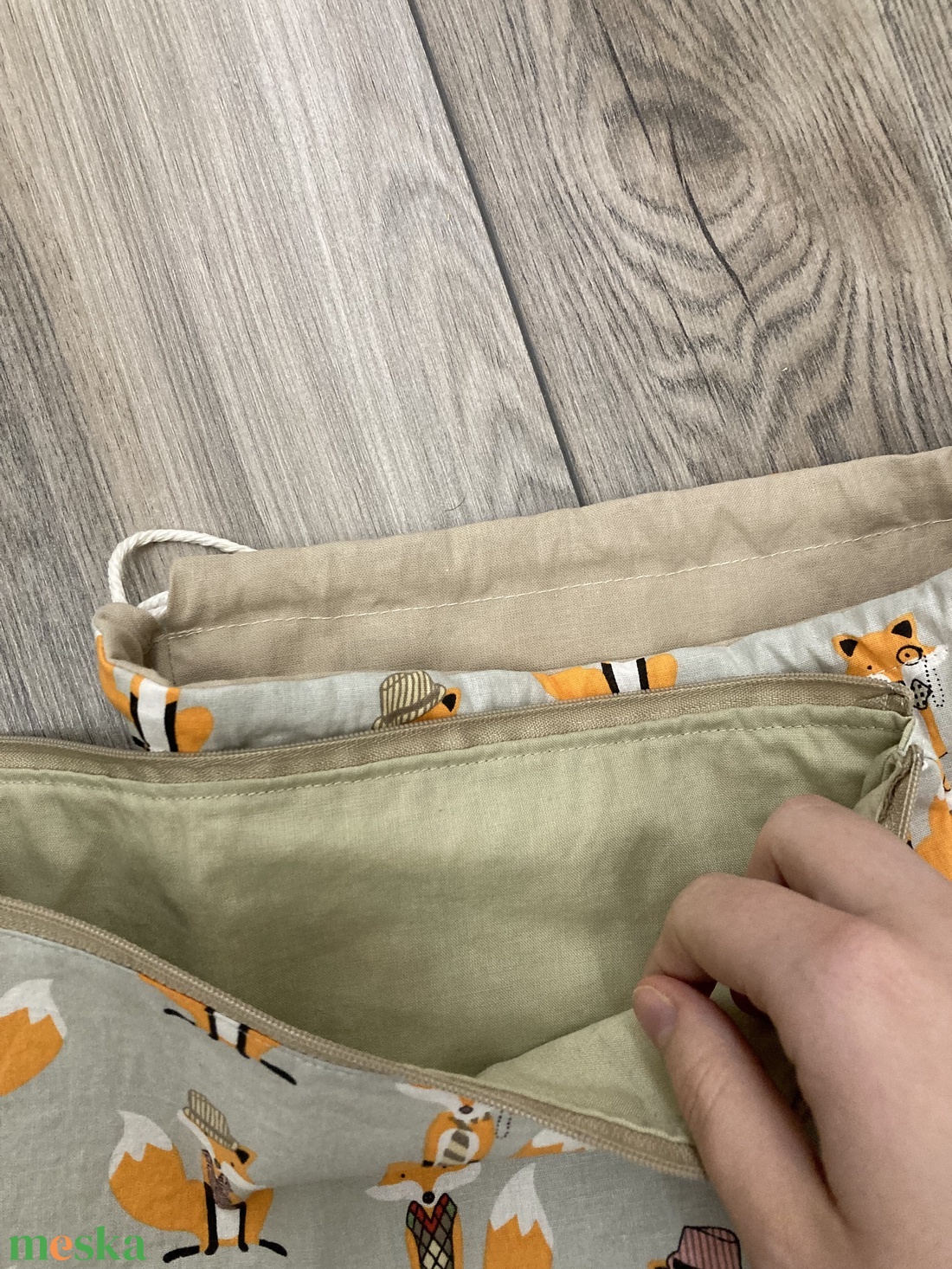 Rókás utazószett /ovis szett  - játék & sport - ovis felszerelés - ovis szett - Meska.hu