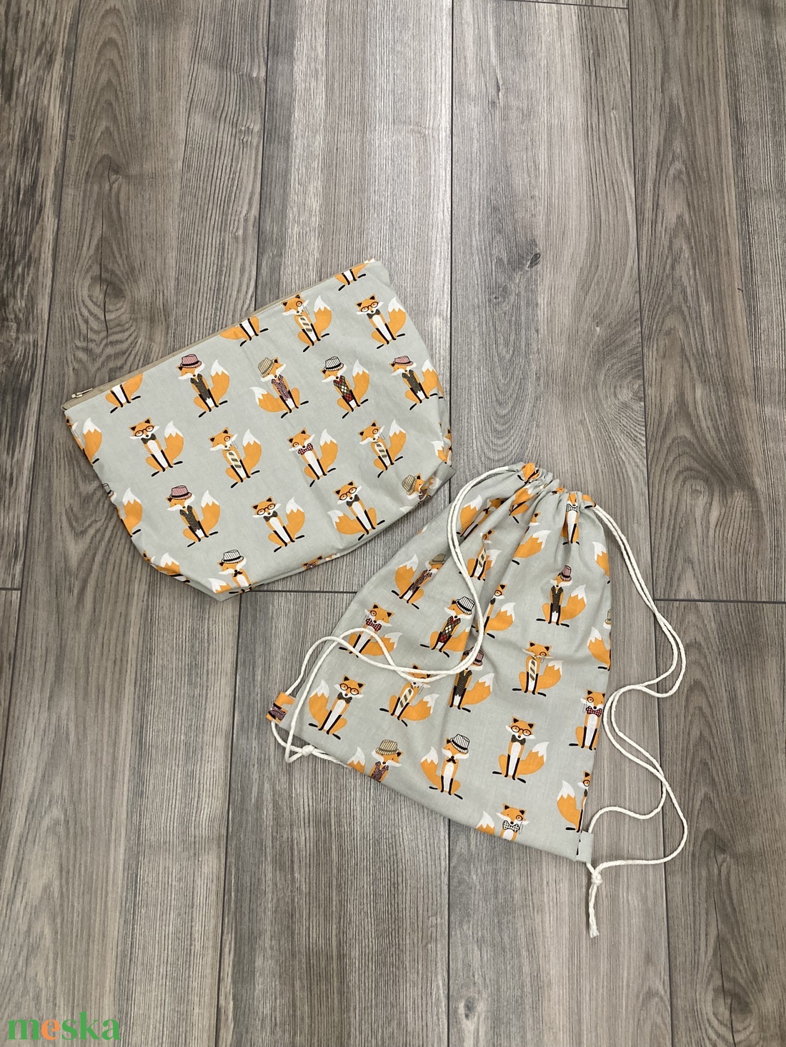 Rókás utazószett /ovis szett  - játék & sport - ovis felszerelés - ovis szett - Meska.hu