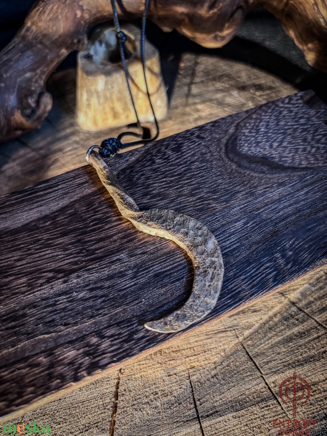 Bronz Sarló Talizmán  - ékszer - nyaklánc - medál - Meska.hu