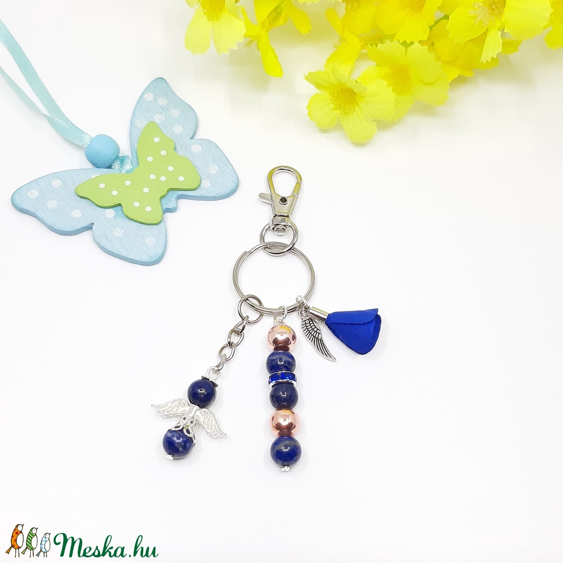 Lapis lazuli hematit ásvány kulcstartó táskadísz - táska & tok - kulcstartó & táskadísz - táskadísz - Meska.hu Lapis lazuli hematit ásvány kulcstartó táskadísz - táska & tok - kulcstartó & táskadísz - táskadísz - Meska.hu