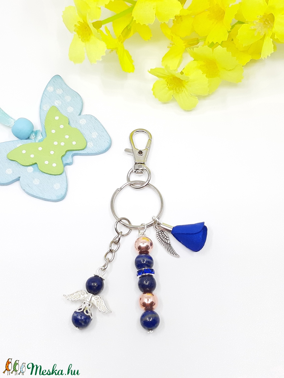 Lapis lazuli hematit ásvány kulcstartó táskadísz - táska & tok - kulcstartó & táskadísz - táskadísz - Meska.hu Lapis lazuli hematit ásvány kulcstartó táskadísz - táska & tok - kulcstartó & táskadísz - táskadísz - Meska.hu