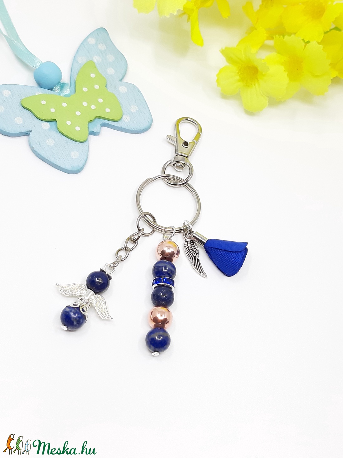 Lapis lazuli hematit ásvány kulcstartó táskadísz - táska & tok - kulcstartó & táskadísz - táskadísz - Meska.hu Lapis lazuli hematit ásvány kulcstartó táskadísz - táska & tok - kulcstartó & táskadísz - táskadísz - Meska.hu