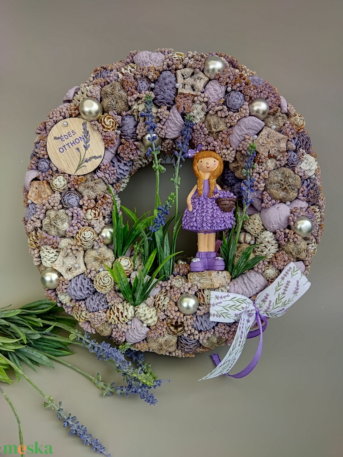 Levendulás ajtódísz  - otthon & életmód - dekoráció - ajtó- és ablak dekoráció - ablakdísz - Meska.hu