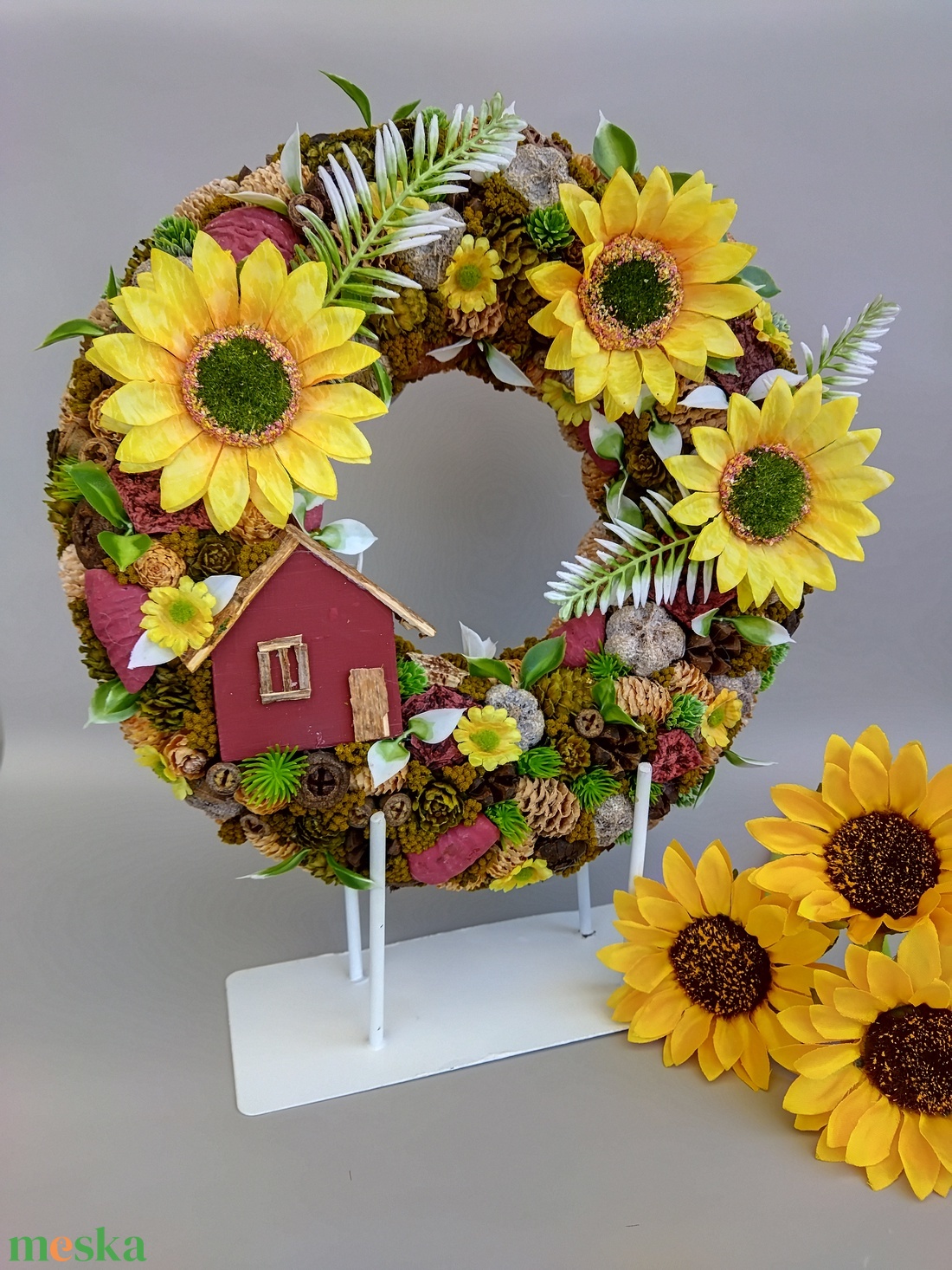 Napraforgós ajtódísz - otthon & életmód - dekoráció - ajtó- és ablak dekoráció - ajtódísz & kopogtató - Meska.hu