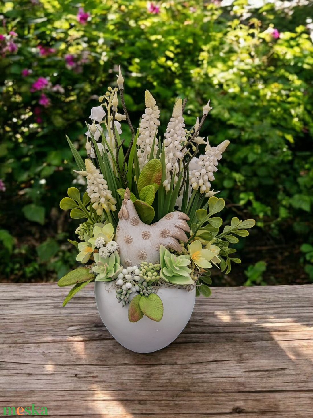 Tavaszi asztaldísz  - otthon & életmód - virágdekoráció - virágdíszek - virágdísz kaspóban - Meska.hu