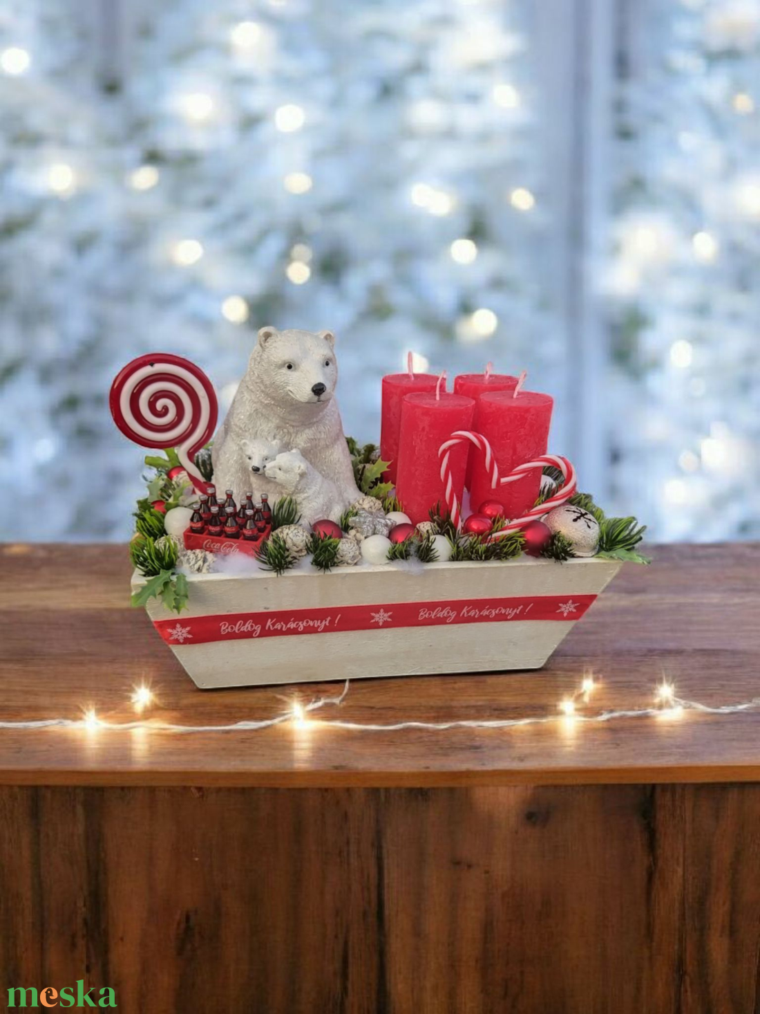 Jegesmacis adventi asztaldísz - karácsony - adventi díszek - adventi asztaldísz - Meska.hu Jegesmacis adventi asztaldísz - karácsony - adventi díszek - adventi asztaldísz - Meska.hu