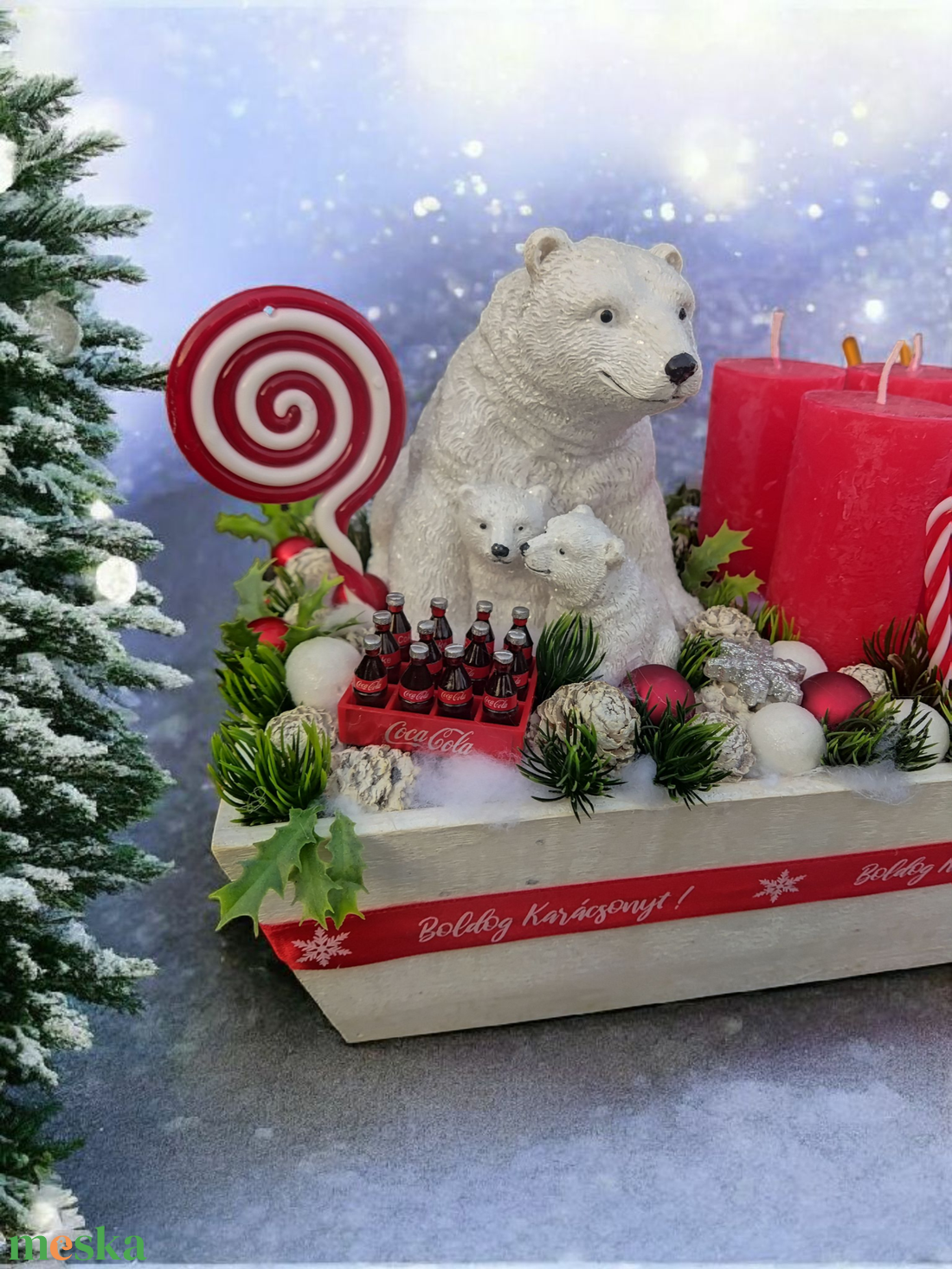 Jegesmacis adventi asztaldísz - karácsony - adventi díszek - adventi asztaldísz - Meska.hu Jegesmacis adventi asztaldísz - karácsony - adventi díszek - adventi asztaldísz - Meska.hu