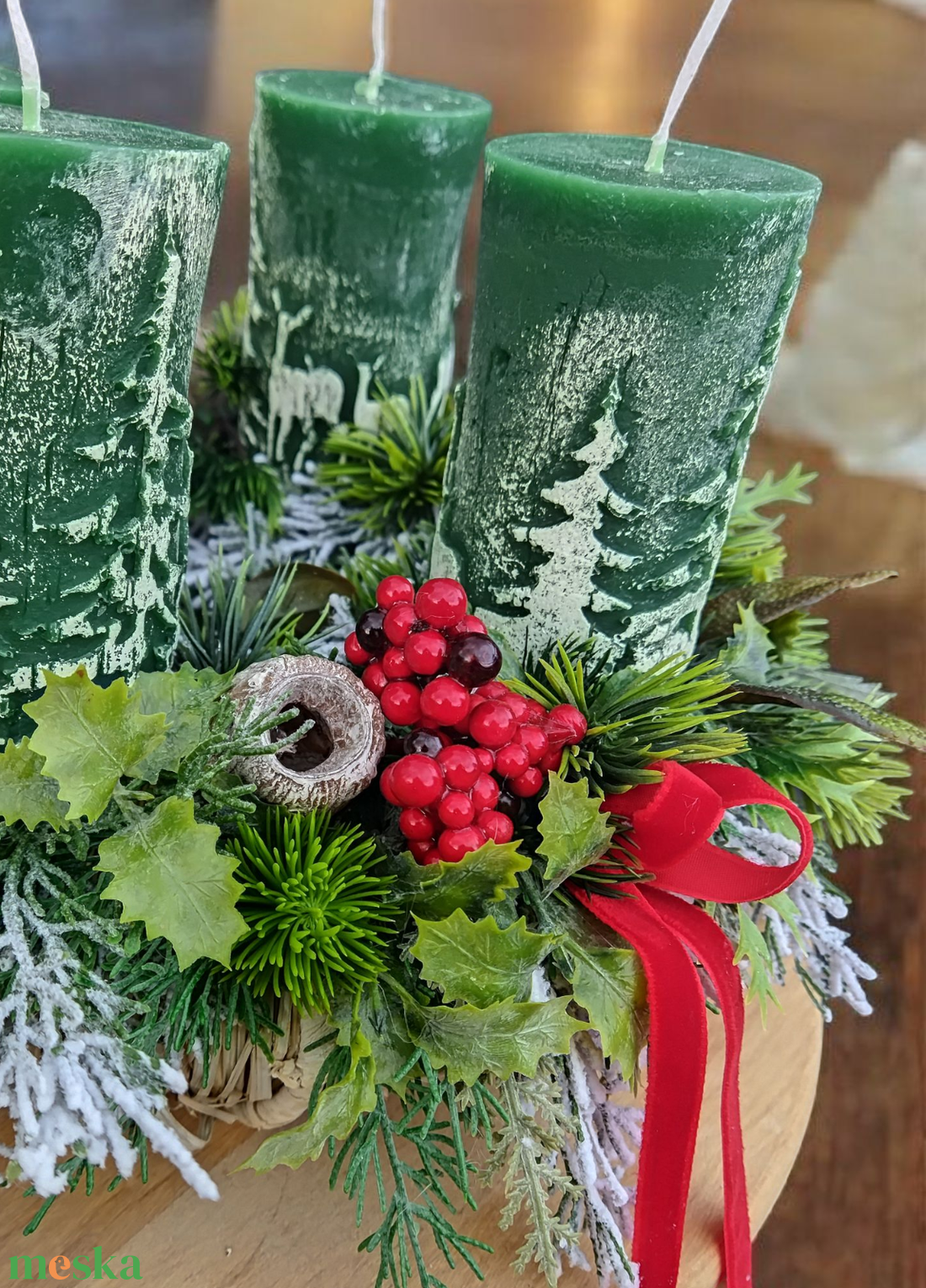 Adventi koszorú  - karácsony - adventi díszek - adventi asztaldísz - Meska.hu