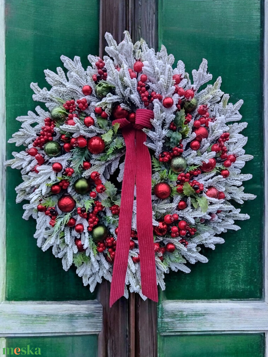 Karácsonyi ajtódísz  - karácsony - karácsonyi lakásdekoráció - karácsonyi ajtódíszek - Meska.hu