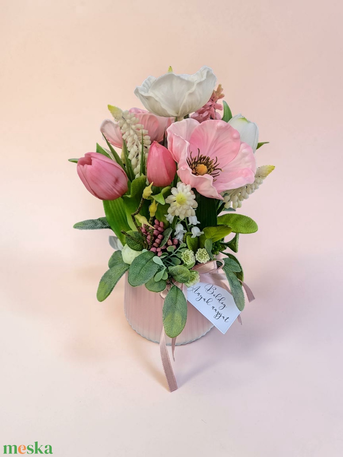 Anyák napi virágdísz 2. - otthon & életmód - virágdekoráció - virágdíszek - asztali virágdísz - Meska.hu