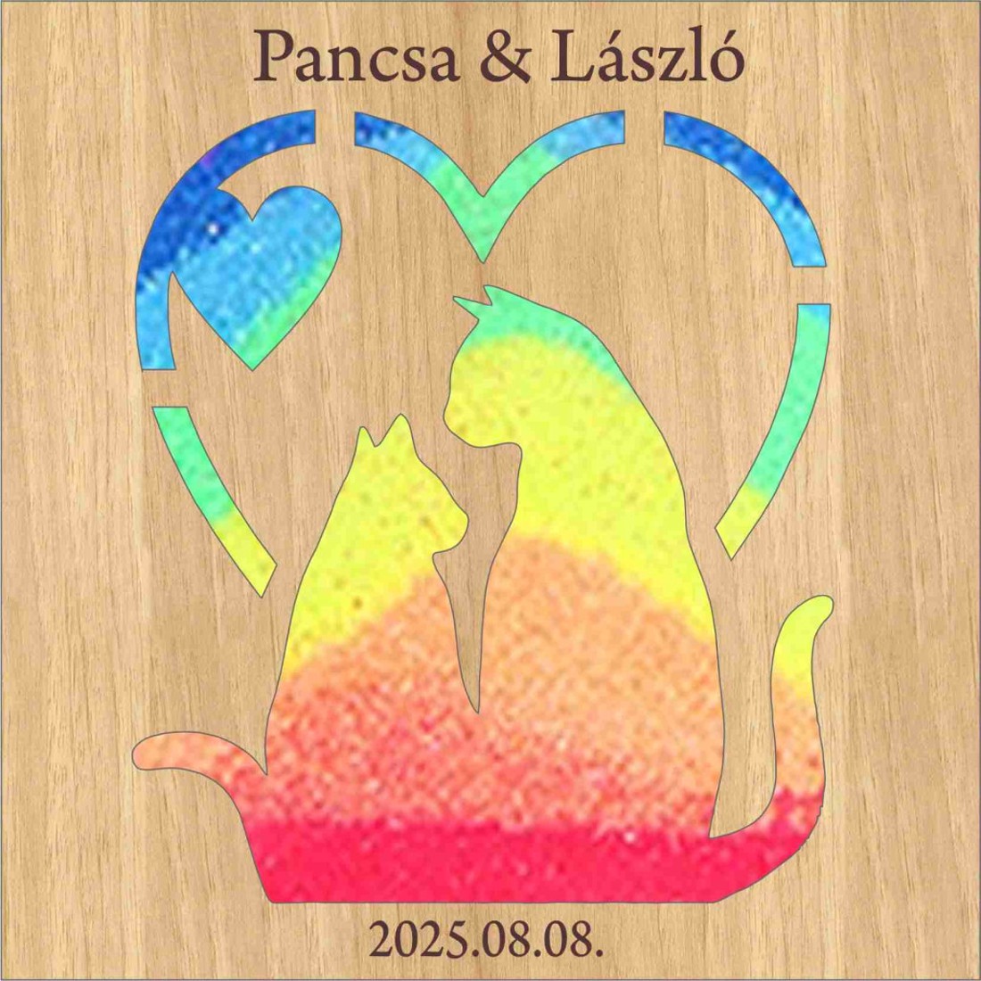 Homoköntő ceremónia cicás esküvői - esküvő - emlék & ajándék - nászajándék - ceremónia szett - Meska.hu