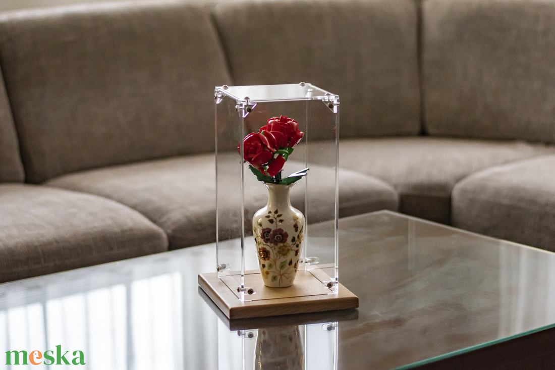 Kiállítási vitrin 14x14x29cm - kellékek & szerszámok - hobby fa alapanyag - bútor - Meska.hu