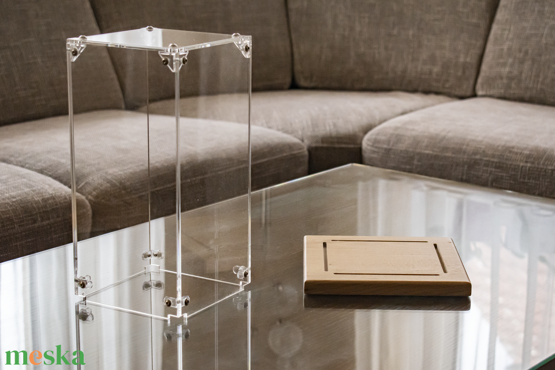 Kiállítási vitrin 14x14x29cm - kellékek & szerszámok - hobby fa alapanyag - bútor - Meska.hu