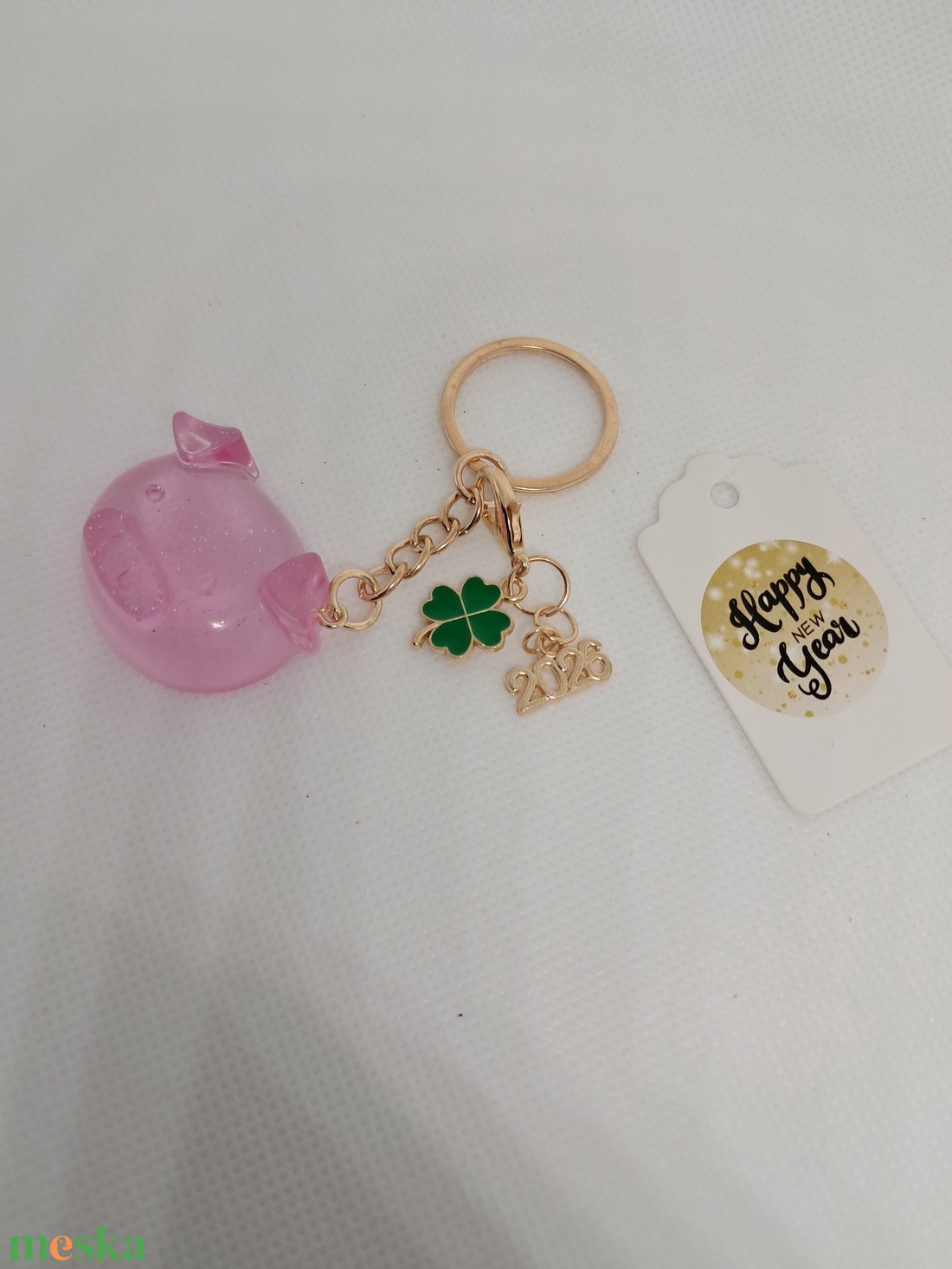 Újévi malacka kulcstartó - táska & tok - kulcstartó & táskadísz - kulcstartó - Meska.hu