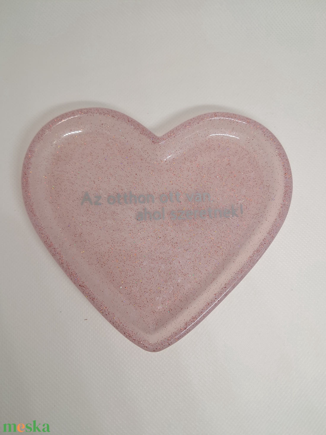 Szív alakú epoxi tál - ékszer - ékszertartó - ékszertartó tál - Meska.hu