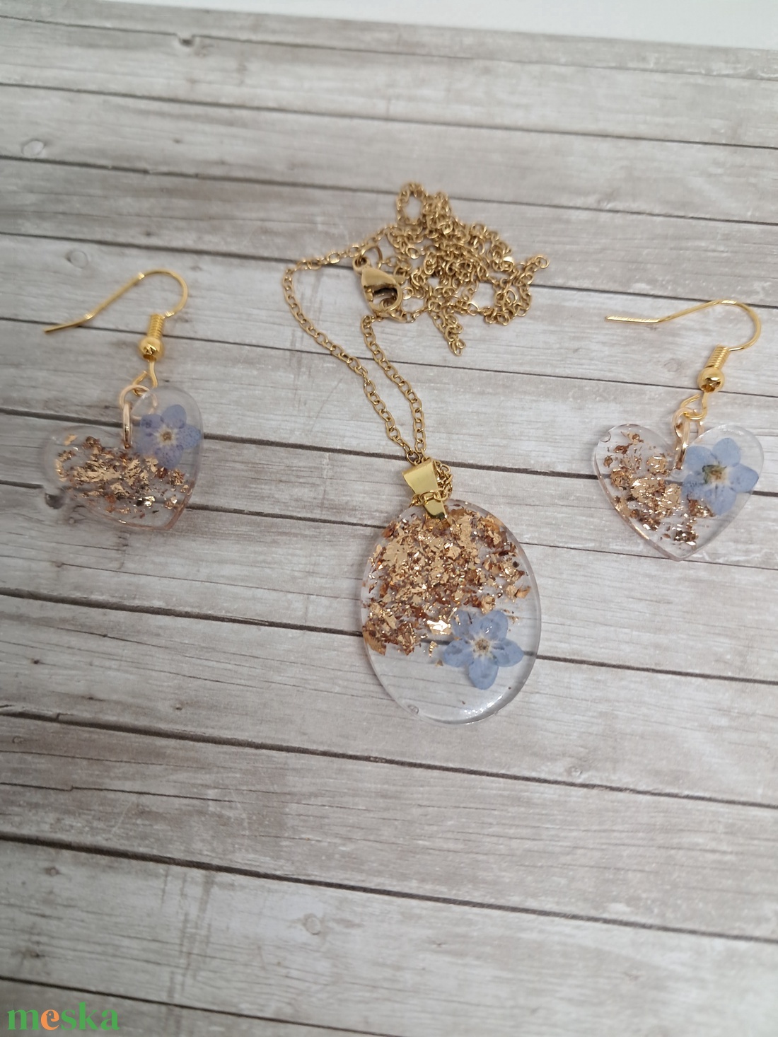 Nefelejcs ékszerszett - ékszer - ékszerszett - Meska.hu